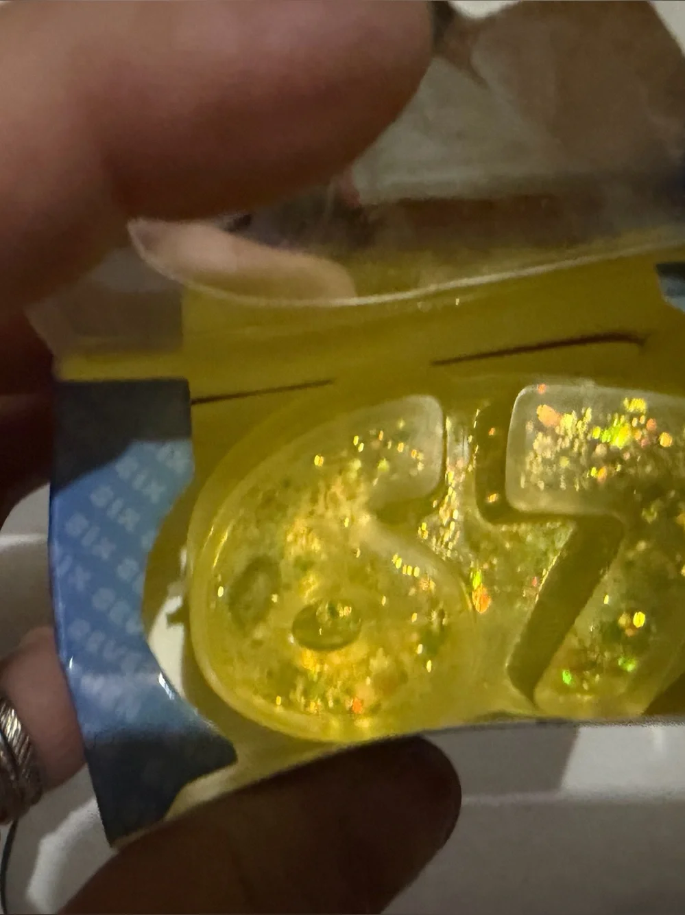 Yellow Glitter 37 Phone Accessory - Protective Decorative Sticker